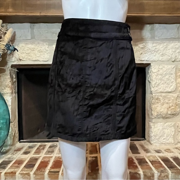 Free People Black Velvet Retro Mini Skirt - Picture 3 of 13